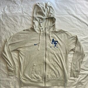 Nike Team Issue Women’s Heather Gray/Cream Lightweight Hoodie - Air Force - XL